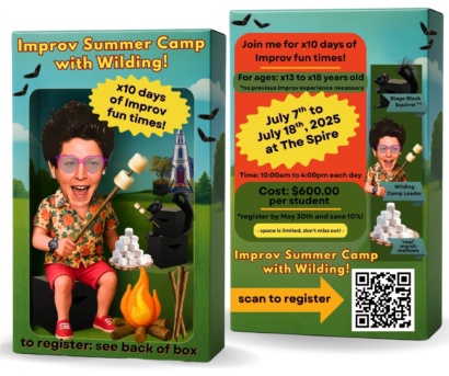 Improv Summer Camp with Wilding registration poster
